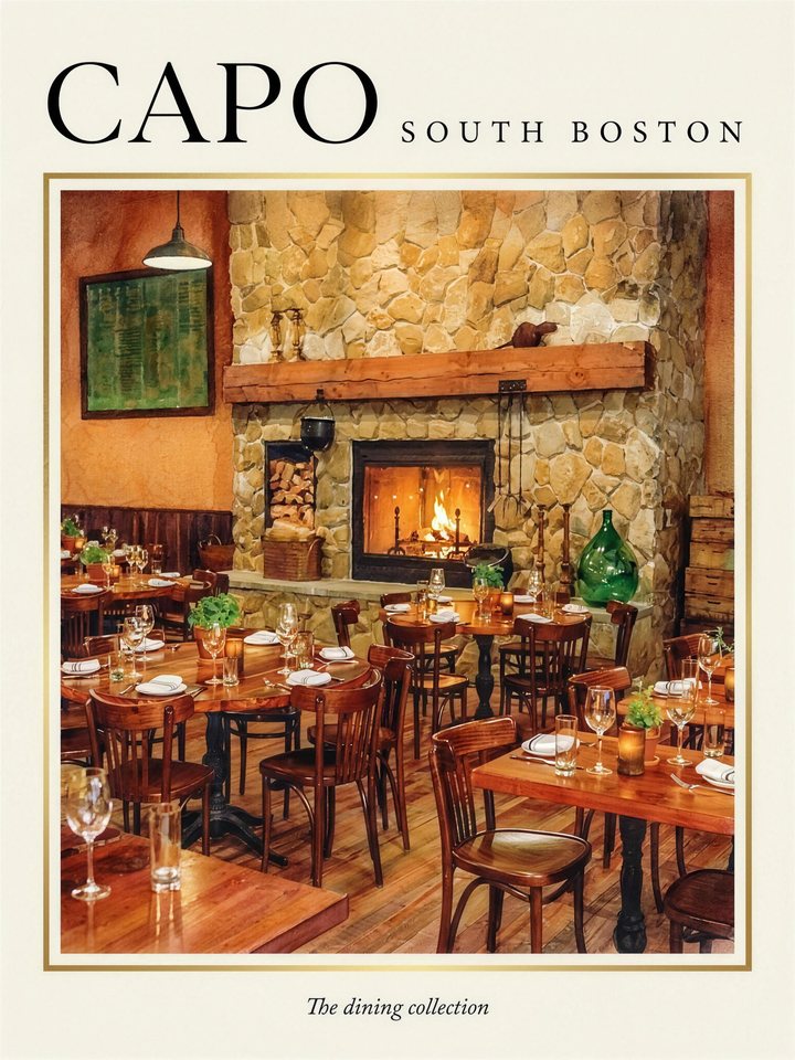 Capo, South Boston restaurant print