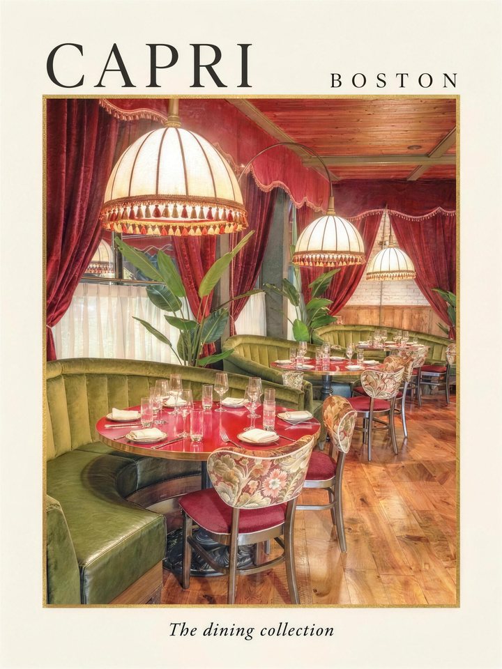 Capri, Boston restaurant print