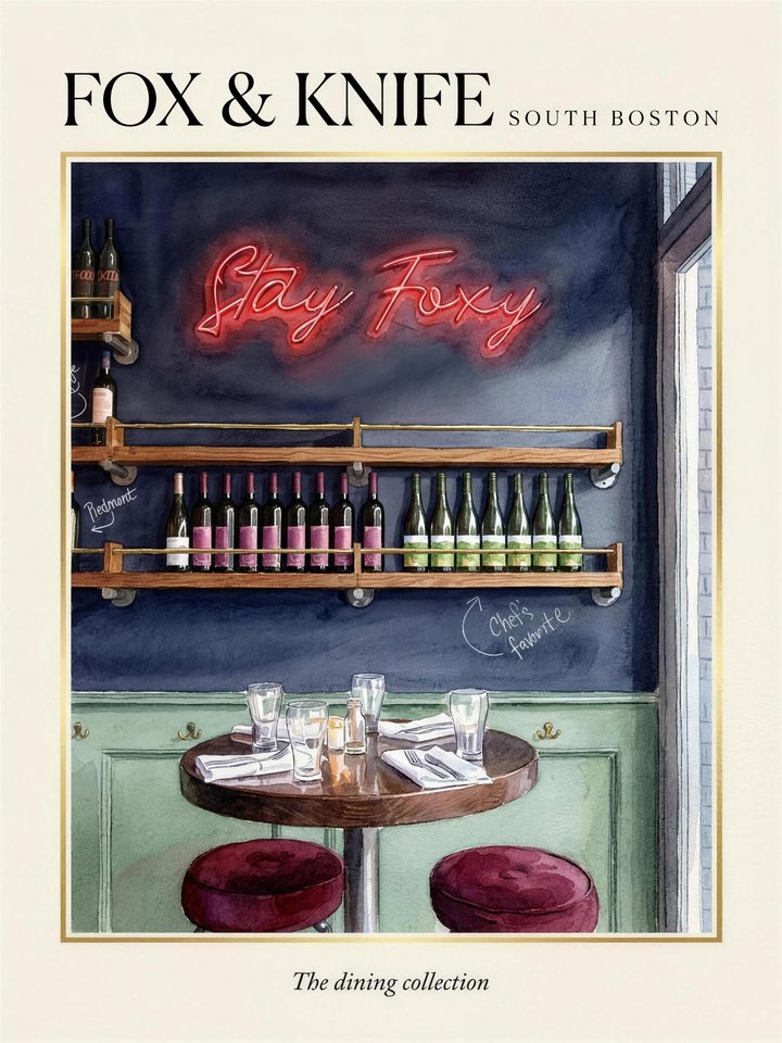 Fox and Knife, South Boston restaurant print