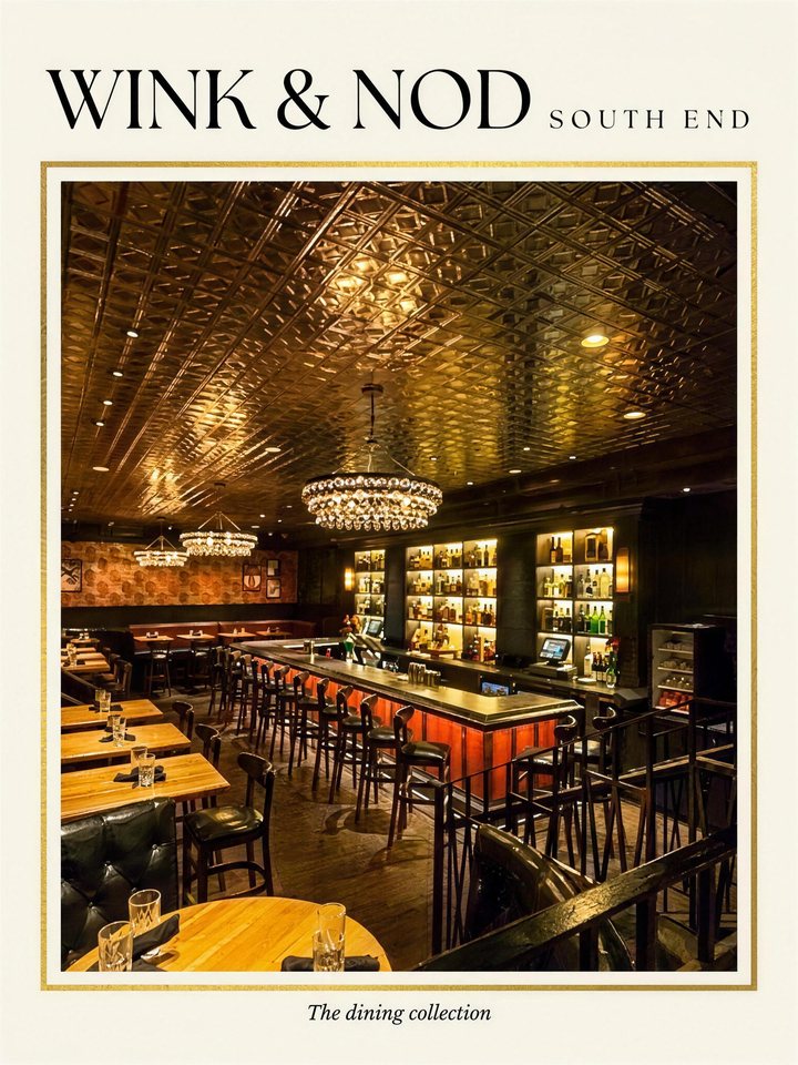 Wink and Nod, South End restaurant print