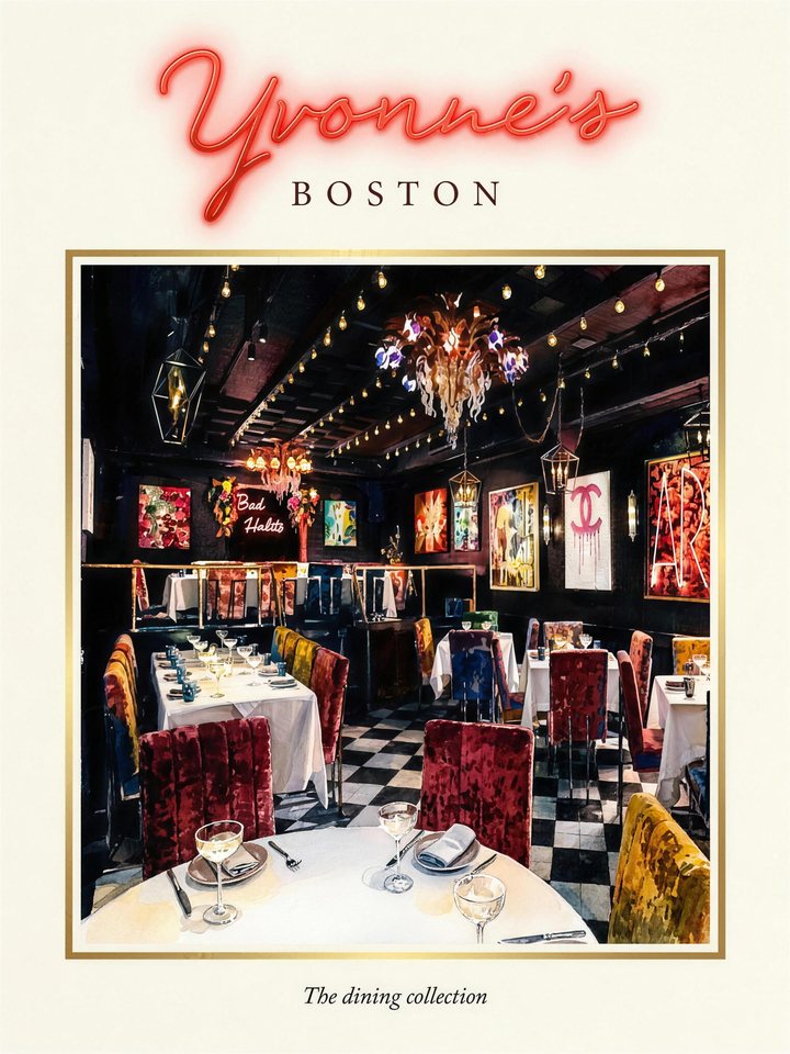 Yvonne's, Boston restaurant print