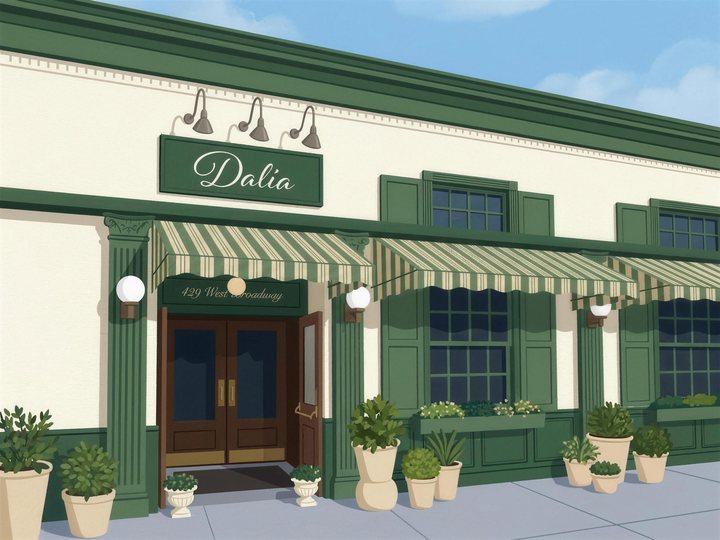 Dalia storefront gouache print