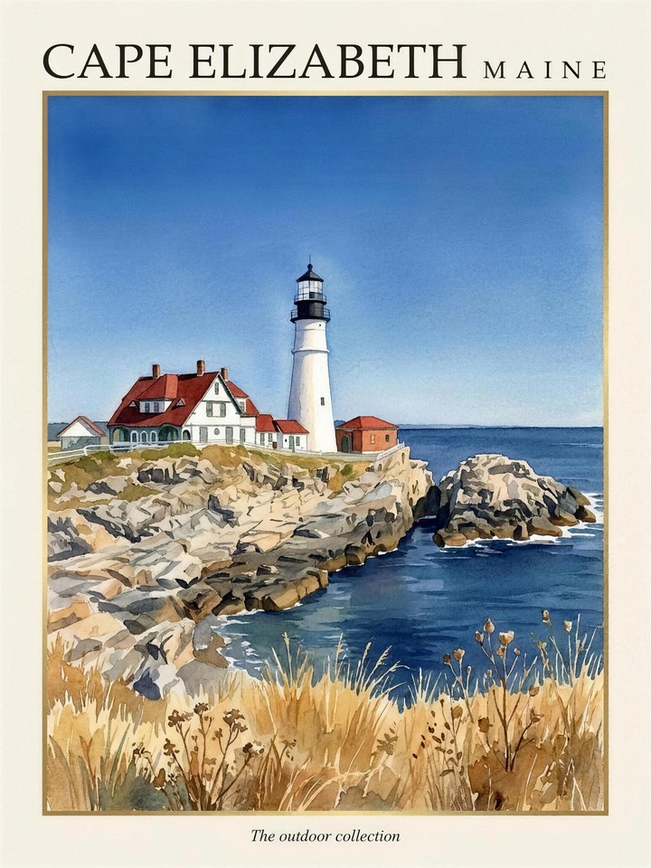 Portland Head Light, Cape Elizabeth Maine print