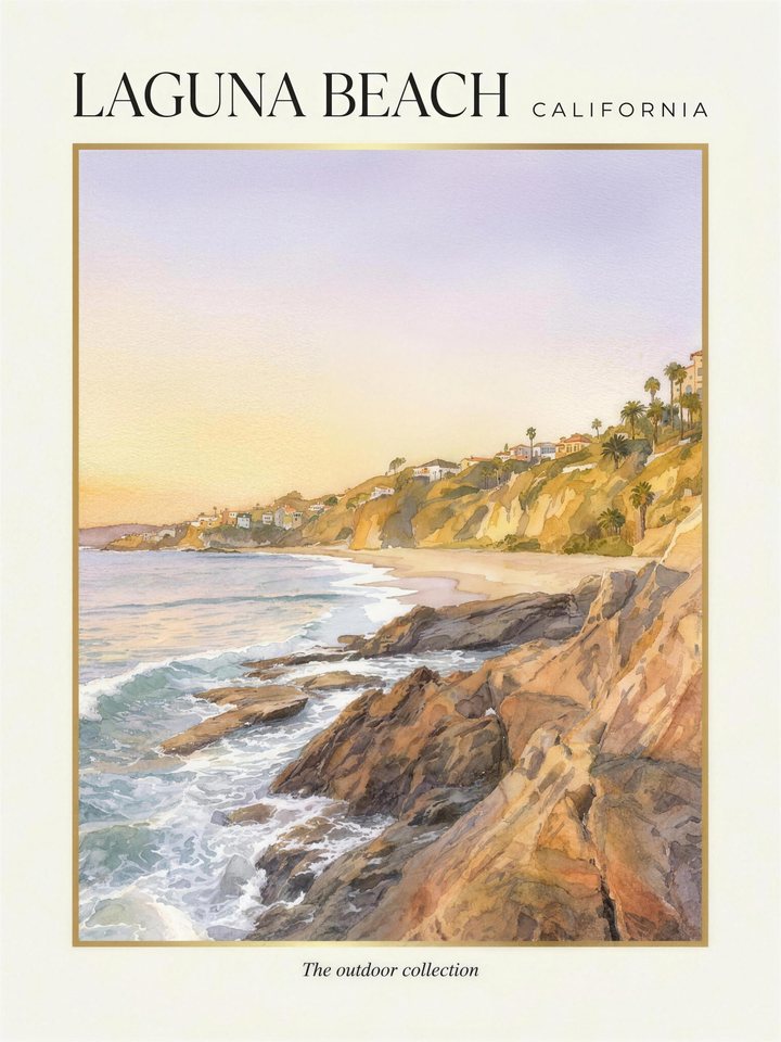 Laguna Beach, California landscape print