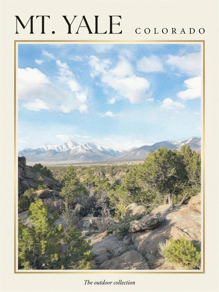 Mount Yale, Colorado landscape print