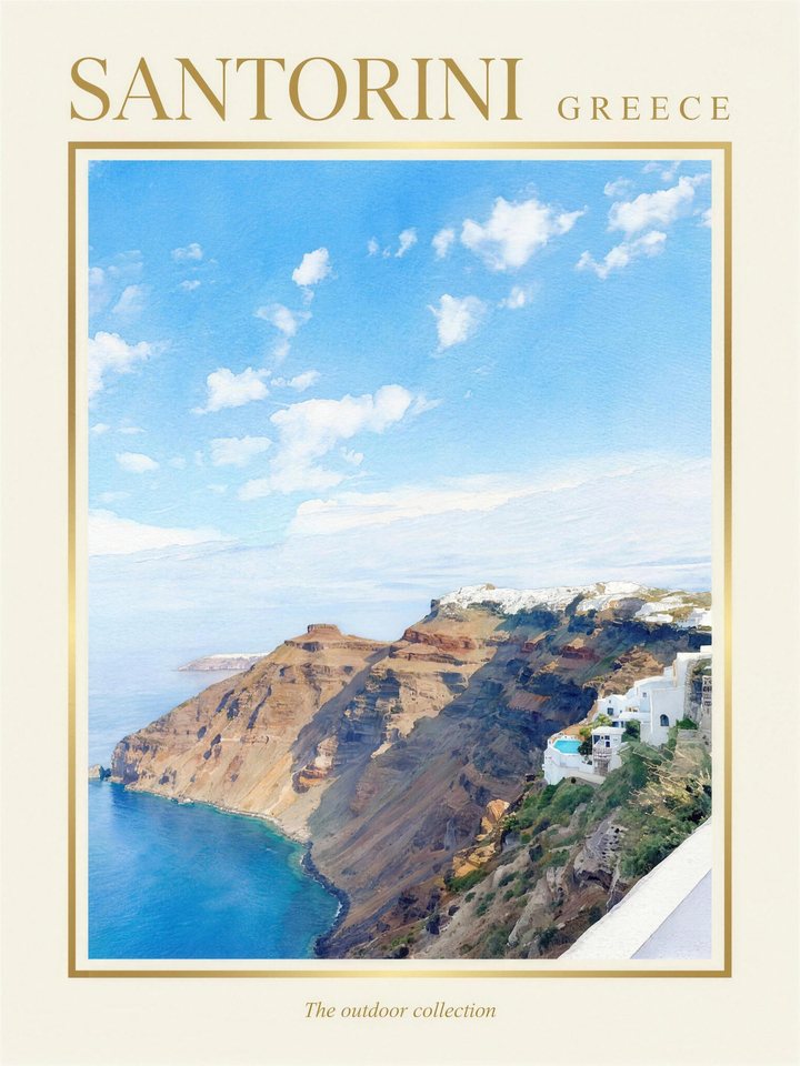 Santorini, Greece landscape print